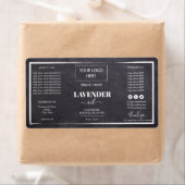 ミニマルなブラックドロッパーボトル製品ラベルロゴ ラベル (インサイチュ)