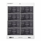 ミニマルなブラックドロッパーボトル製品ラベルロゴ ラベル (フルシート)