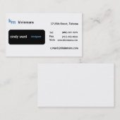 ミニマルなブラックボックス 名刺 (正面/裏面)