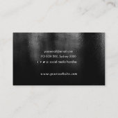 ミニマルなブラックモノグラムのロゴ名刺 名刺 (裏面)