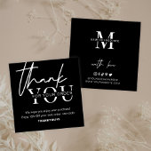 ミニマルなブラックロゴビジネスご注文ありがとうございます ノートカード