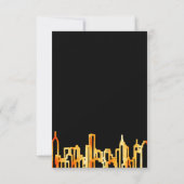 ミニマルなブラック金ゴールドの街スカイライン移動 案内状 (裏面)