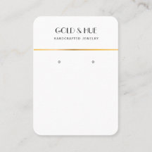 ミニマルなブラック金ゴールドシックなホワイトイヤリングディスプレイ