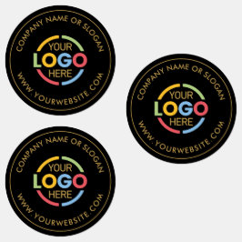 ミニマルなブラック金ゴールドビジネスロゴプロモーション ラベル