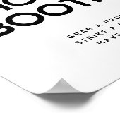 ミニマルなブラック&ホワイトのフォトブース ウェディングサイン ポスター (角)