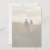 ミニマルなブラック&ホワイトオーバーレイ結婚フォト 招待状 (裏面)