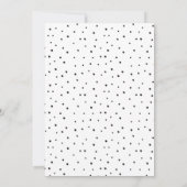 ミニマルなブラック＆ホワイトパンダ2歳誕生日パーティー 招待状 (裏面)