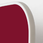 ミニマルなブルゴーニュとホワイト | モダンモノグラムの ピックルボールラケット (左詳細)