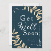 ミニマルなブルーが近くカードを獲得 サンキューカード (正面)