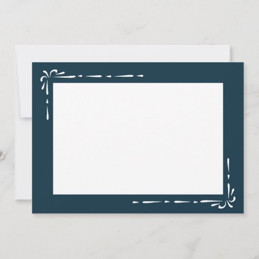 ミニマルなブルーが近くカードを獲得 サンキューカード (裏面)