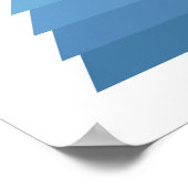 ミニマルなブルークリスマスツリーポスター ポスター (角)