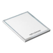 ミニマルなブルーグラス真珠玉虹色縁ど ノートパッド (アングル)