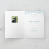 ミニマルなブルースノーフレークのアーチ写真 シーズンカード (内部)