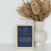 ミニマルなブルーネイビーリングゲーム花嫁を言わない ポスター