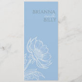 ミニマルなブルーフローラフラットメニュー メニュー (裏面)