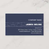 ミニマルなブルーホワイトアーキテクト 名刺 (正面)