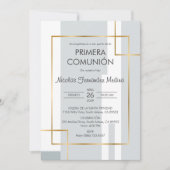 ミニマルなプリメラCOMUNION可愛いファーストコミュニオン 招待状 (正面)