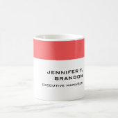 ミニマルなプレーンモダンプロフェッショナル名のタイトル コーヒーマグカップ (中央)