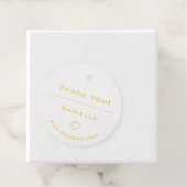 ミニマルなプレーン澄んデザインハートありがとうロゴ フェイバータグ (箱)