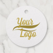 ミニマルなプレーン澄んデザインハートありがとうロゴ フェイバータグ (裏面)