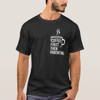 ミニマルなベクターデザインホワイトレトロコーヒー Tシャツ