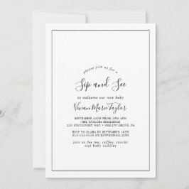 ミニマルなベビーお披露目会 招待状