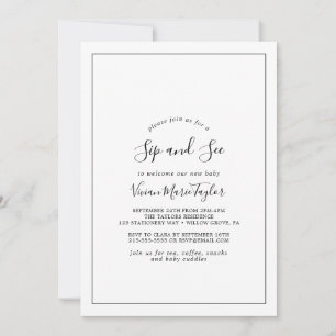 ミニマルなベビーお披露目会 招待状