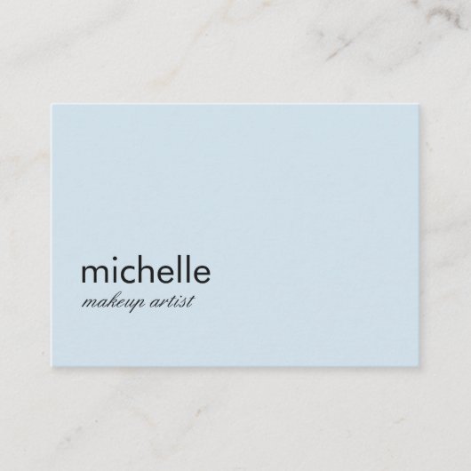 ミニマルなベビーブルー 名刺 (正面)