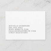 ミニマルなベビーブルー 名刺 (裏面)