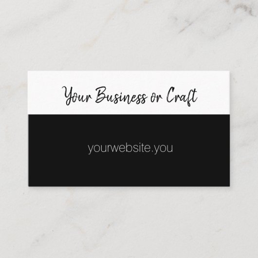 ミニマルなベーシック白黒クラス 名刺 (正面)