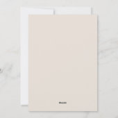 ミニマルなベージュのフレームフォト シーズンカード (裏面)