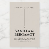 ミニマルなベージュのローソク製品ラベル フードラベル (シングルラベル)