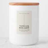 ミニマルなベージュのローソク製品ラベル フードラベル (正面)