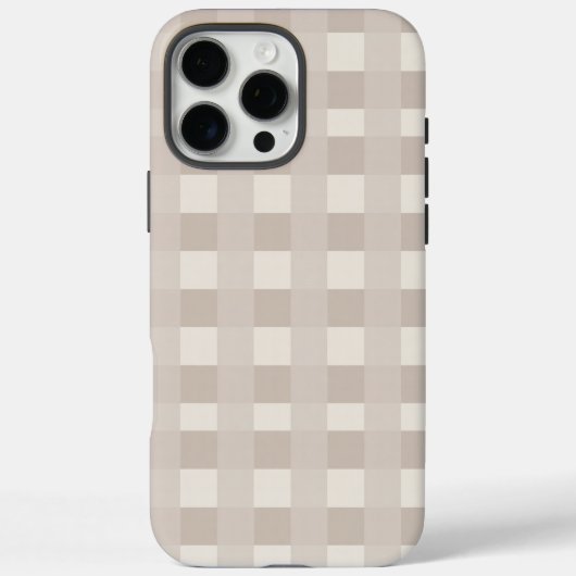ミニマルなベージュの市松模様デザイン Case-Mate iPhoneケース (裏面)