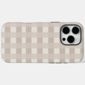 ミニマルなベージュの市松模様デザイン Case-Mate iPhoneケース (裏面 (横))