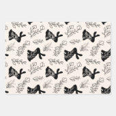 ミニマルなベージュイースターバニー&エッグセット3 ラッピングペーパーシート (正面3)