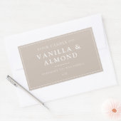 ミニマルなベージュキャンドルラベル 長方形シール (封筒)