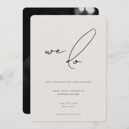 ミニマルなベージュグレーの書道写真を撮る セーブザデート