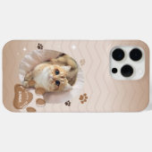 ミニマルなベージュペットフォトアップル13|14|15カスタム人 Case-Mate iPhoneケース (裏面 (横))