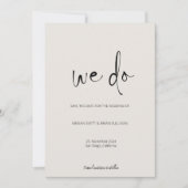 ミニマルなベージュ写真 セーブザデート (正面)