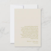 ミニマルなベージュ結婚フォト サンキューカード (裏面)