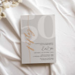 ミニマルなベージュ50th誕生日パーティー 招待状<br><div class="desc">このミニマルタイポグラフィ50th誕生日パーティーの招待は、誕生日パーティーにモダン最適である。任意の色でカスタマイズ可能保デザインとエレガント現状のまま、または独自のグラフィックとアートワークを追加してカスタマイズ。レイアウト、フォント、文字サイズの変更など、このデザインの高度なカスタマイズを行うには、上クリックの「」ボタカスタマイズンを使用してください。何か連絡質問があれば私に頼む！</div>