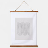 ミニマルなベージュ 吊り下げ型タペストリー (正面)