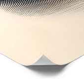 ミニマルなペンアート – エレガントラインスケッチ ポスター (角)