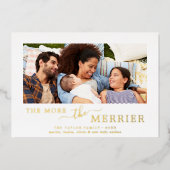 ミニマルなホイルはメリー誕生 箔シーズンカード (正面)