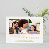 ミニマルなホイルはメリー誕生 箔シーズンカード (立ち正面)