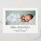 ミニマルなホイルはメリー誕生 箔シーズンカード (裏面)