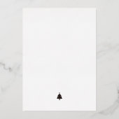 ミニマルなホイル 私の初めてのクリスマス 赤ちゃんの誕生日写真 箔シーズンカード (裏面)