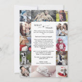 ミニマルなホリデーウィッシュエンゲージメントフォトコラージュ シーズンカード (裏面)