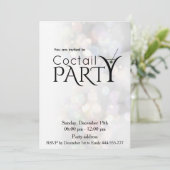 ミニマルなホリデーカクテル企業のパーティー 招待状 (スタンド正面)